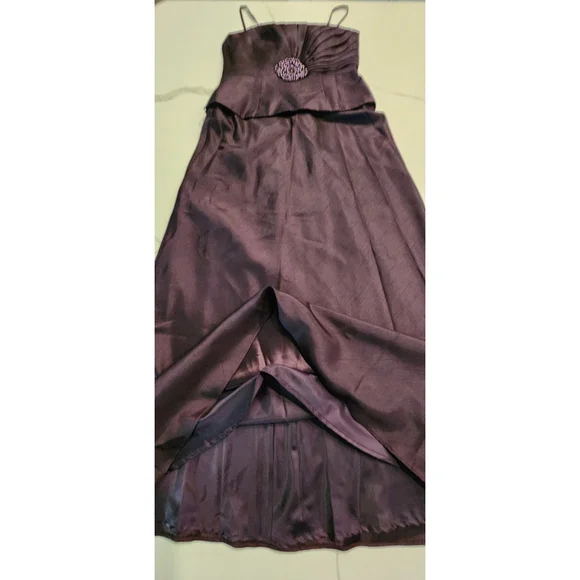 Jessica Howard Formal Evening Gown Dress & Jacket Women's 6 Eggplant Purple - Picture 10 of 16